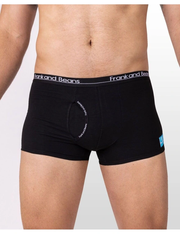 Frank and Beans Boxer Briefs 3 Packs Black Mens Underwear, hi-res image number null