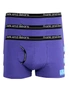 Frank and Beans Boxer Briefs 3 Packs Purple Mens Underwear, hi-res