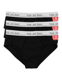 Frank and Beans Fella Front Briefs 3 Packs Black Mens Underwear