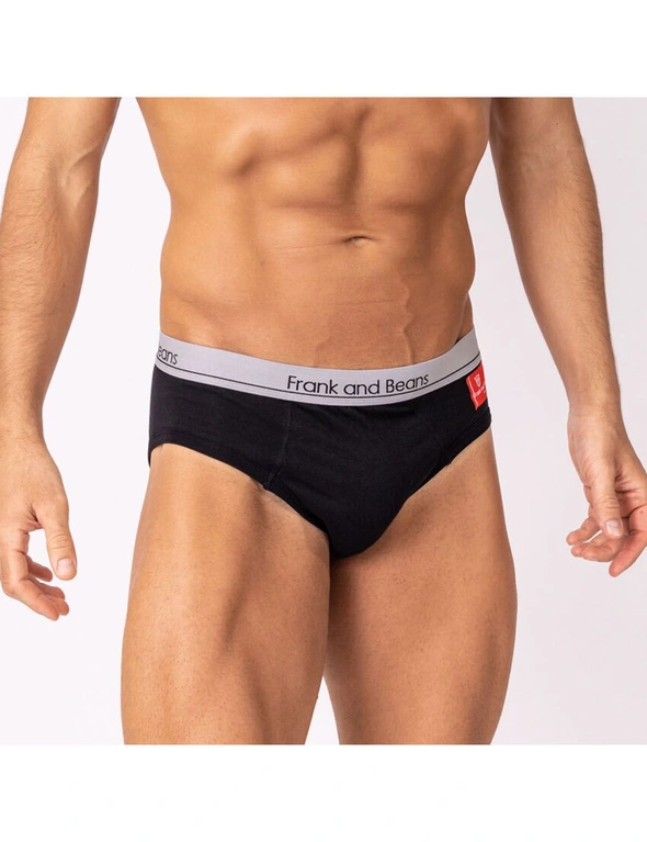 Frank and Beans Fella Front Briefs 3 Packs Black Mens Underwear, hi-res image number null