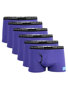 Frank and Beans Boxer Briefs 6 Packs Purple Mens Underwear