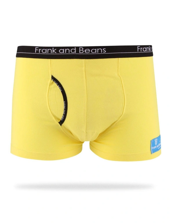 Frank and Beans Boxer Briefs 6 Packs Yellow Mens Underwear, hi-res image number null