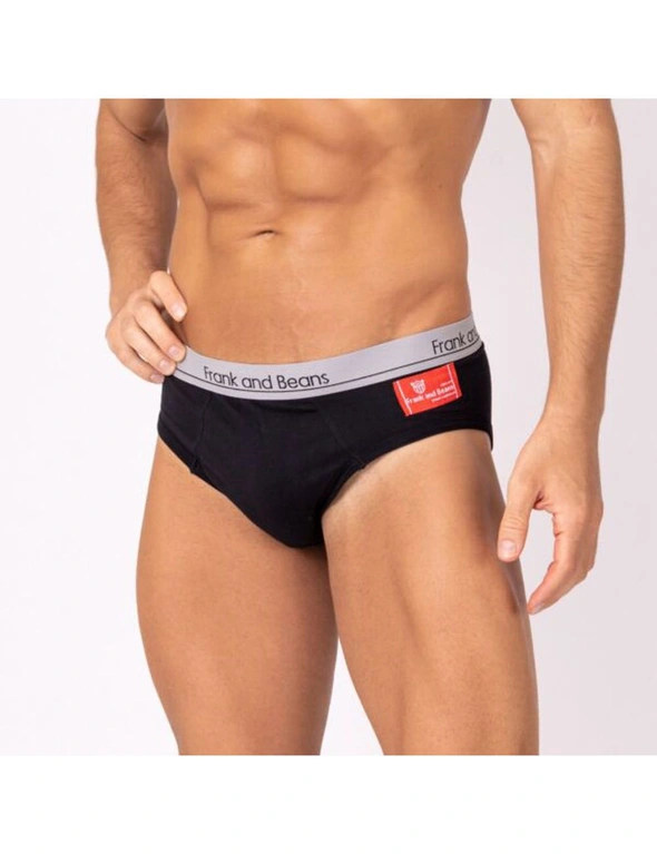 Frank and Beans Fella Front Briefs 6 Packs Black Mens Underwear, hi-res image number null