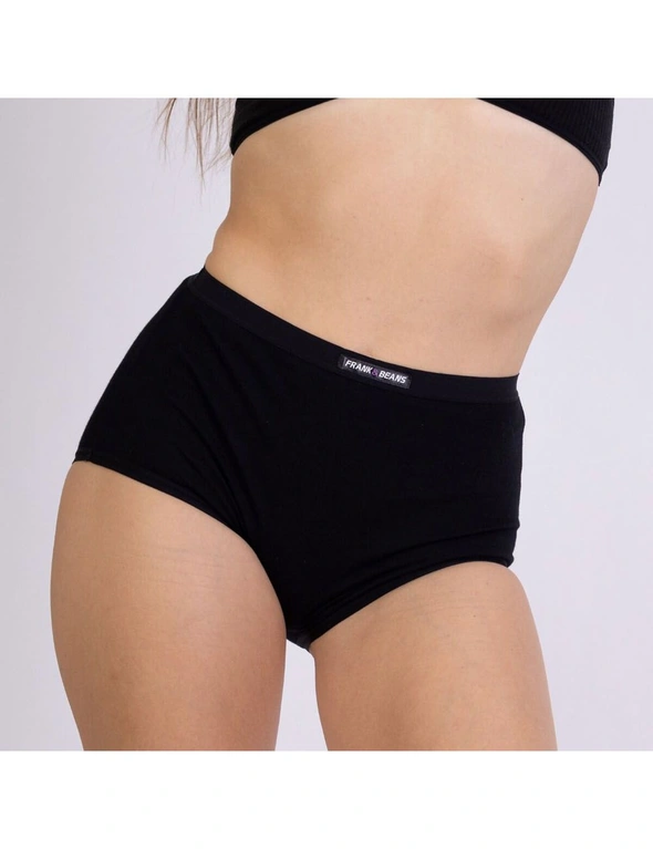 Frank and Beans Full Brief 5 Black Pack XY Edition Womens