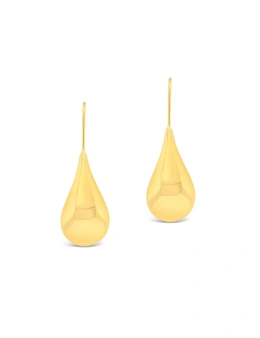By F&R Contemporary Tear Drop Earrings - Gold