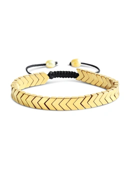 By F&R Pride Chevron Gold Haematite Bracelet