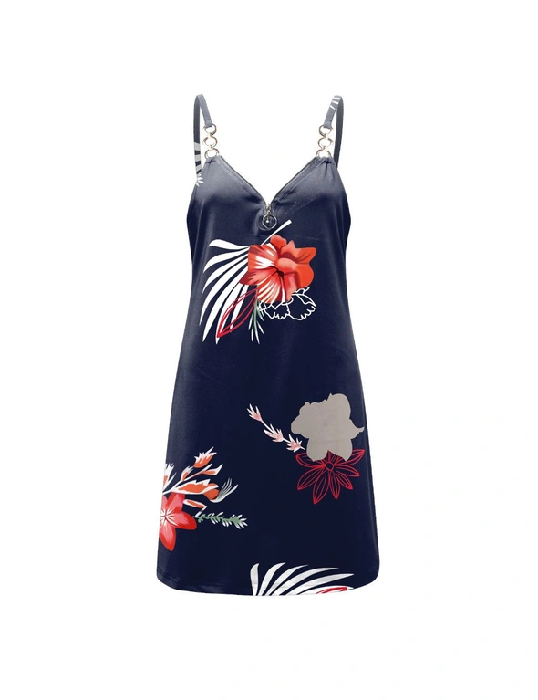 Women's Floral Printed Swing Dress Sundress with Pockets, hi-res image number null