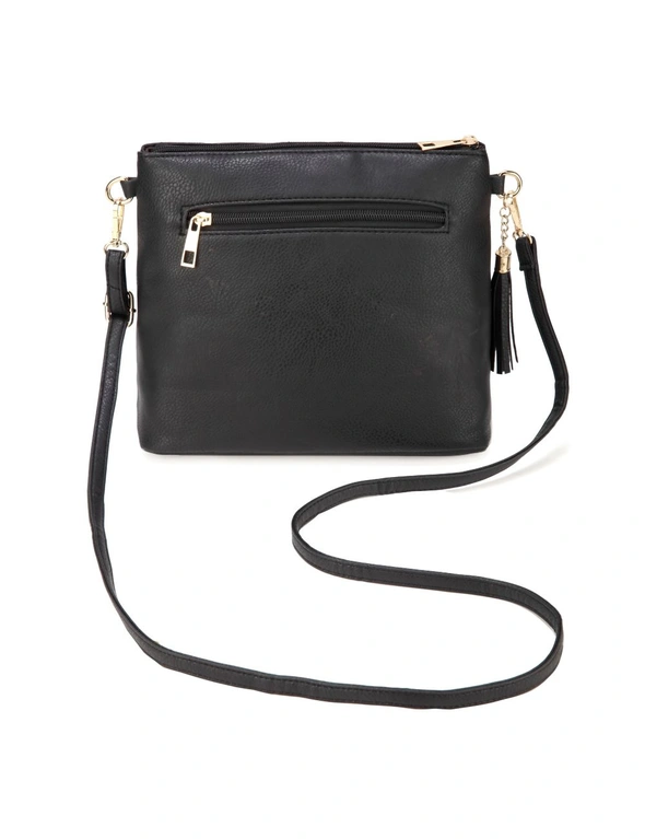 Hollow Crossbody Bag with Dual Zipper, hi-res image number null