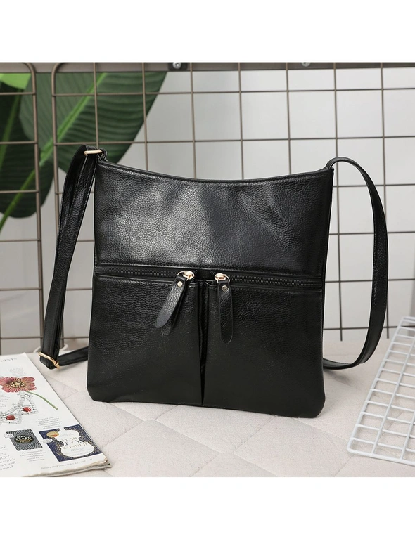 Soft Leather Large capacity Crossbody bag, hi-res image number null