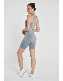 Jerf Womens Gela Grey Seamless Shaper Biker Shorts SPF50+ - L