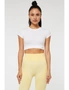 Jerf Womens Captiva White Seamless Crop Top with Short Sleeves - L, hi-res