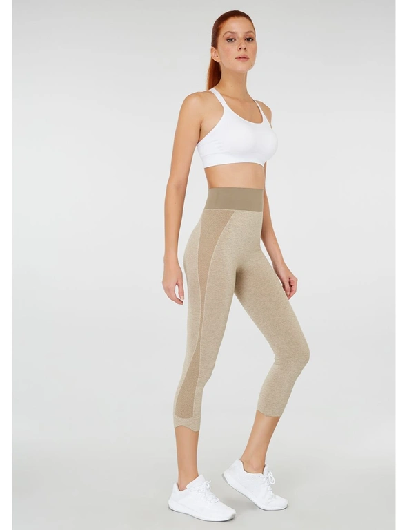 Jerf Womens Baft Cream Seamless Active Leggings, hi-res image number null
