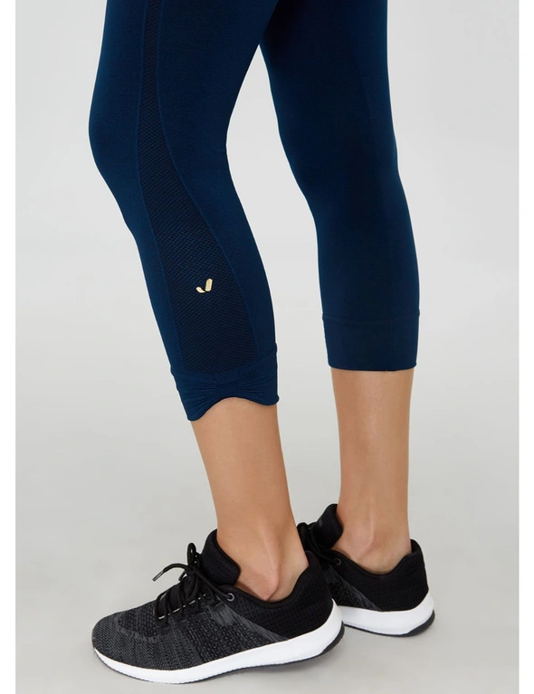 Jerf Womens Baft Navy Blue Seamless Active Leggings, hi-res image number null