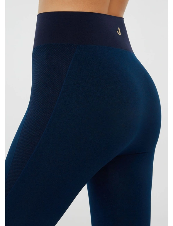 Jerf Womens Baft Navy Blue Seamless Active Leggings, hi-res image number null