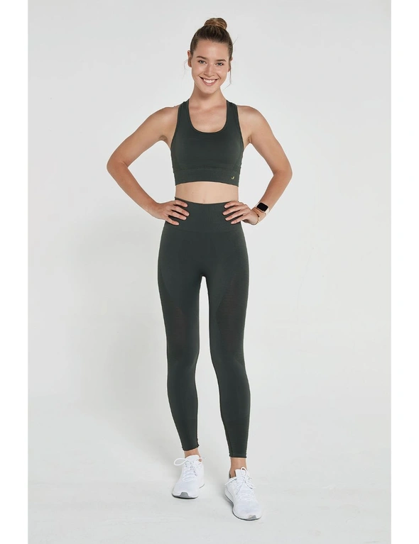 Jerf Womens Gela Green Seamless Active Leggings - L, hi-res image number null