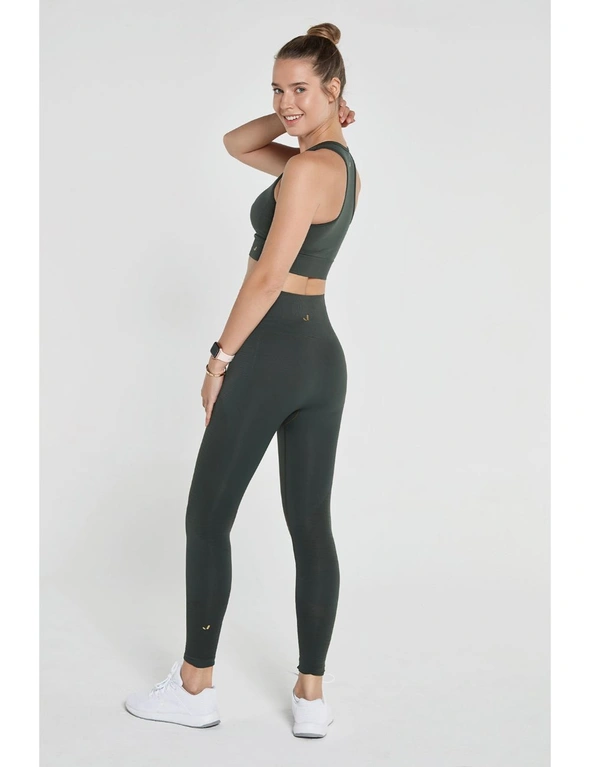 Jerf Womens Gela Green Seamless Active Leggings - L, hi-res image number null