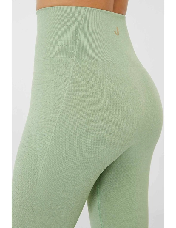 Jerf Womens Gela Pastel Green Seamless Active Leggings - L, hi-res image number null
