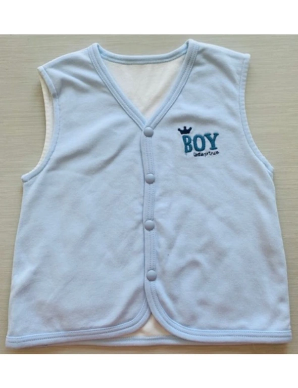 Idilbaby Boy Baby Little Prince Reversible Sleeveless Vest, hi-res image number null
