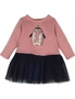 Mamino Baby Girl Pinguin Pink and Black Dress - 18-24 months, hi-res