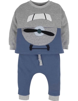 Mamino Baby Boy Plane Pant & Long Sleeves Sweatshirt 2 Pieces Set - 18-24 months