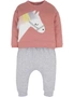 Mamino Baby Girl Sweetie Grey Silver Pant and Pink Sweatshirt Set of 2 - 18-24 months, hi-res