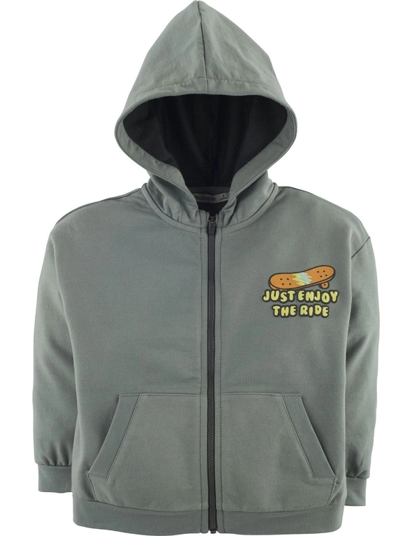 Mamino Boy Rider Grey Hoodie with full zip - 8 years, hi-res image number null