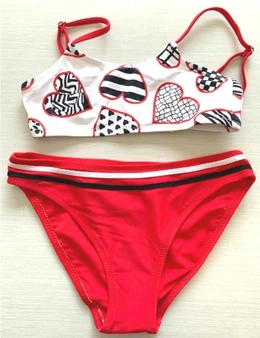 Aqua Perla Girl Sweet Heart Red SPF50+ Bikini
