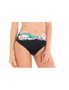 Aqua Perla Womens Rayuela Black and Print Bikini Bottom SPF 50+ - 44 (16 or XXL), hi-res