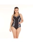 Aqua Perla Womens Patricia Black One Piece Swimwear Plus Size SPF50+, hi-res