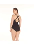 Aqua Perla Womens Patricia Black One Piece Swimwear Plus Size SPF50+, hi-res