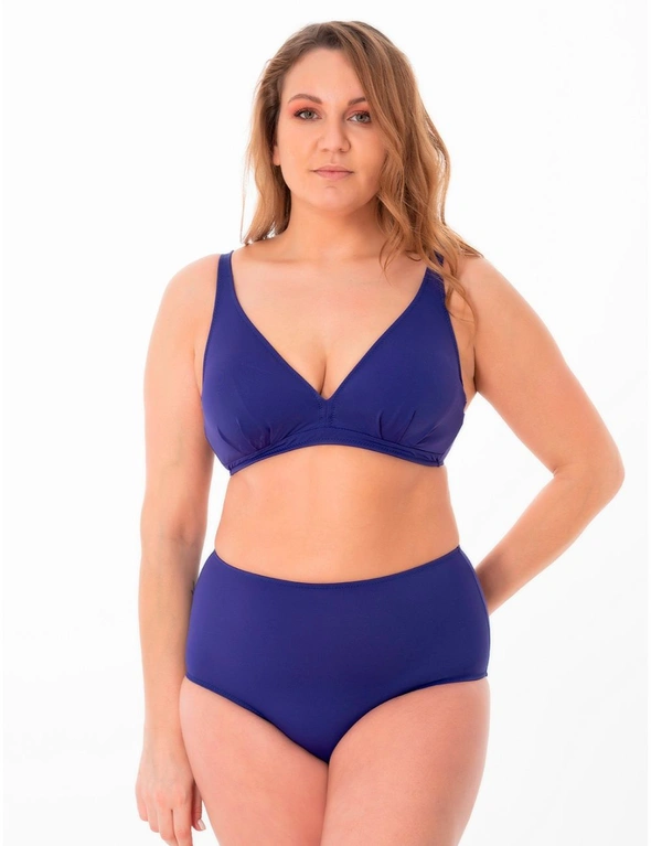 Aqua Perla Womens Caroline Blue Bikini Bottom Plus size Spf50+ - XXXXX-Large, hi-res image number null