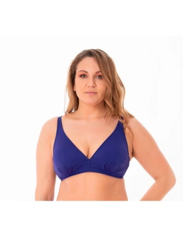 Aqua Perla Womens Caroline Blue Plus Size Spf50+ Bikini Top - XXXXX-Large