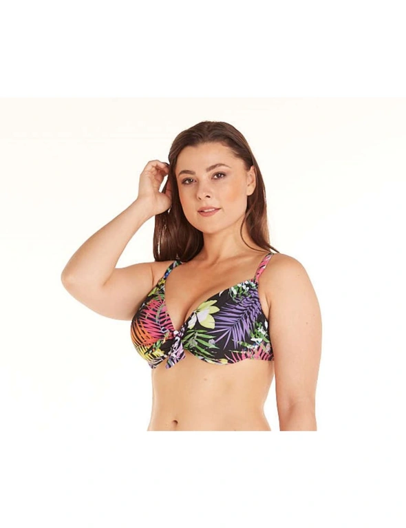 Aqua Perla Womens Louisa Printed Bikini Top Plus Size SPF50+ - 50 (22 or 5XL), hi-res image number null