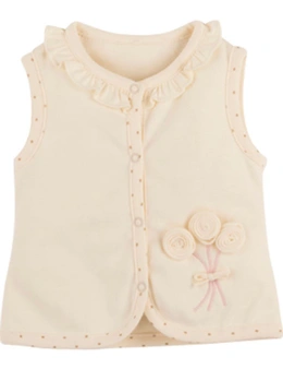 Idilbaby Gots Organic Girl Baby Helen Cream Vest