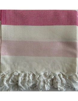 Aqua Perla Sivas Turkish Towel Fushia Pink Peshtemal Cotton