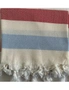Aqua Perla Sivas Turkish Towel Red Blue Peshtemal Cotton, hi-res