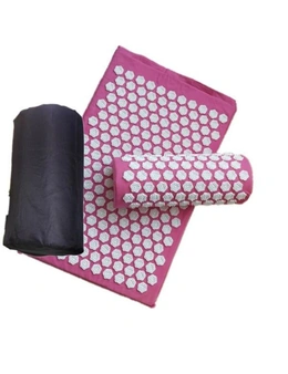 Lotus Acupressure Mat Cushion Pillow Yoga Mat Stress Relief Relaxation F01 - Pink