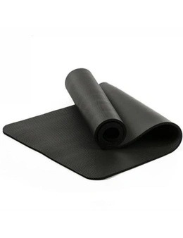 Yoga Mat Non Slip Exercise Fitness Workout Pilates Gym Mats Durable Thick Pad - Black