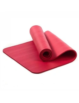 Yoga Mat Non Slip Exercise Fitness Workout Pilates Gym Mats Durable Thick Pad - Red