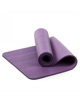 Yoga Mat Non Slip Exercise Fitness Workout Pilates Gym Mats Durable Thick Pad - Purple