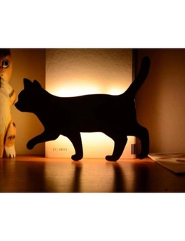 Cute Cat Wall Led Motion Sensor Lamp Smart Night Light - Walking Cats