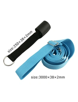 Door Anchor With Yoga Flexibility Stretching Strap Home Fitness Leg Stretcher- Blue