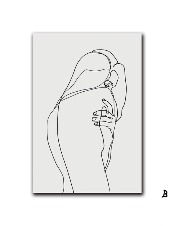 Abstract Feminine Beauty Minimalist Wall Art Unframed Canvas Print- 50x70cm No Frame- B, hi-res image number null