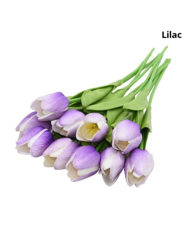 Colourful Tulips Artificial Flowers Home Decor - Lilac, hi-res image number null