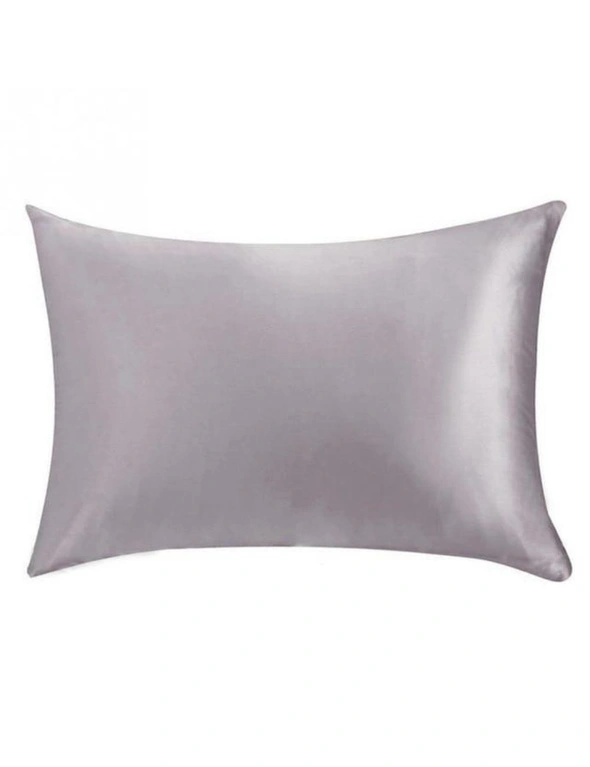 Silk Pillowcase Luxury Bedding Soft Pillowslip - Silver Grey, hi-res image number null