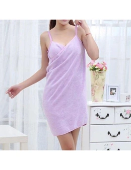 Pink Or Puple Bath Towel Dress Home Luxury Self-Care Relaxation- Purple