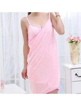 Pink Or Puple Bath Towel Dress Home Luxury Self-Care Relaxation- Pink
