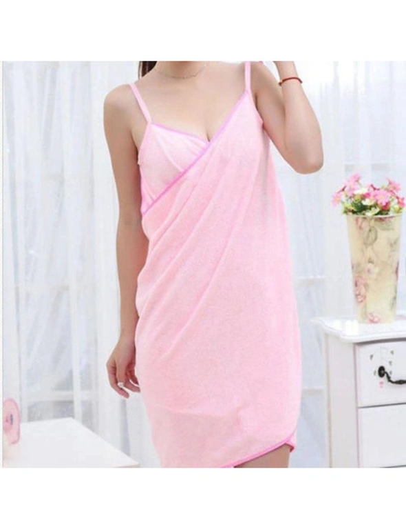 Pink Or Puple Bath Towel Dress Home Luxury Self-Care Relaxation- Pink, hi-res image number null