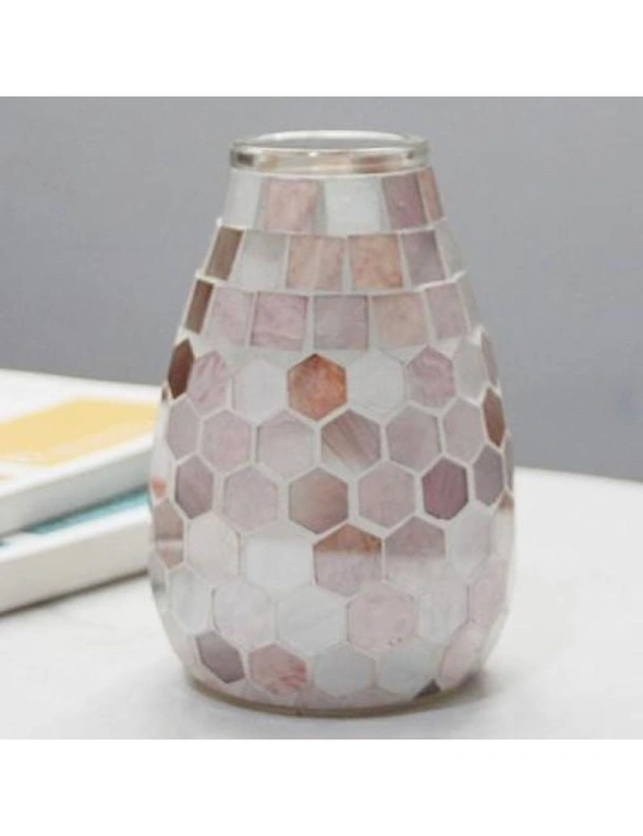 Mosaic Glass Vase Home Decor Accessories - Purple, hi-res image number null