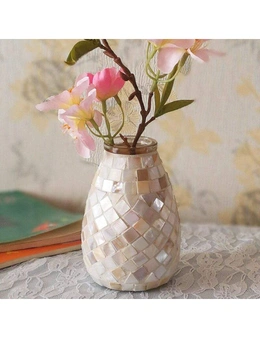 Mosaic Glass Vase Home Decor Accessories - Nude